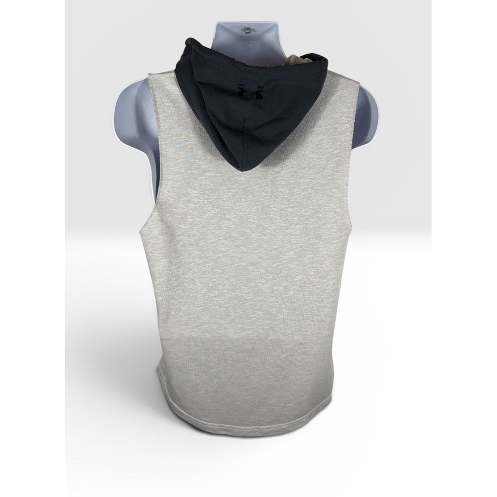 Under Armour Men's Sportstyle Sleeveless Hoodie Size Small Gray Pocket -1836 - Picture 2 of 6